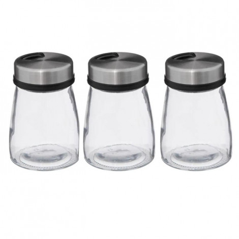 Lot de 3 Bocaux à Épices "Set" 0,16L Transparent|Boites de Rangement|Paris Prix