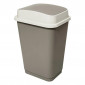 Poubelle Double Ouverture "Couvercle" 50L Beige|Equipement de Cuisine|Paris Prix