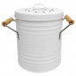 Poubelle en Métal "Compost" 4L Blanc|Equipement de Cuisine|Paris Prix