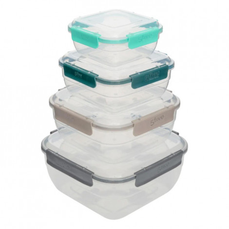 Lot de 4 Boîtes de Conservation "Klic" 20cm Transparent|Conservation|Paris Prix