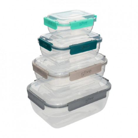 Lot de 4 Boîtes de Conservation "Klic" 22cm Transparent|Conservation|Paris Prix