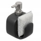 Distributeur de Savon en Céramique "Porte-Éponge" 15cm Noir|Equipement de Cuisine|Paris Prix