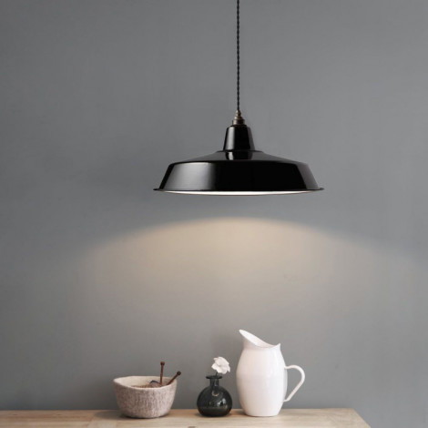 Suspension atelier noir satiné D45cm|Suspensions|Lampe Avenue Suspension atelier noir satiné D45cm|Suspensions|Lampe Avenue