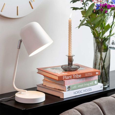 Lampe de table en métal blanche|Lampes à poser|Lampe Avenue