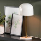 Lampe Manta blanche émaillée et or|Lampes à poser|Lampe Avenue