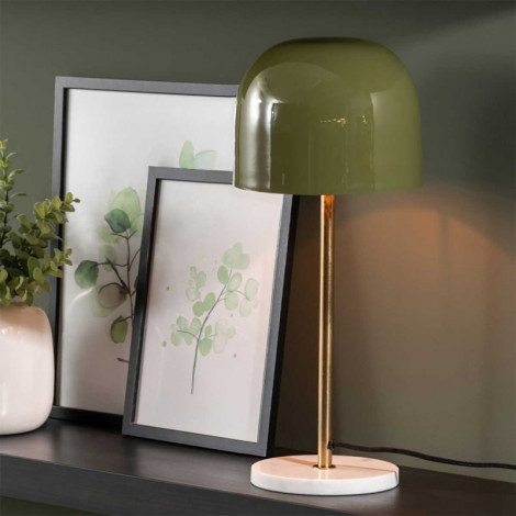 Lampe Manta verte émaillée et or|Lampes à poser|Lampe Avenue