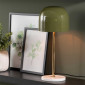 Lampe Manta verte émaillée et or|Lampes à poser|Lampe Avenue