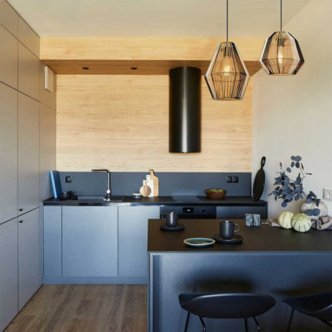 Suspension en papier naturel, blanc et noir|Suspensions|Lampe Avenue