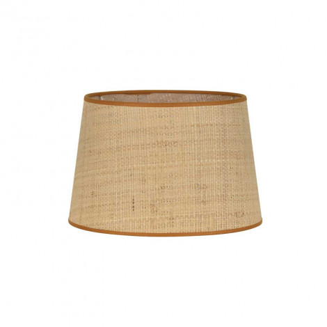 Abat-jour conique raphia et galon caramel|Abat Jour|Lampe Avenue