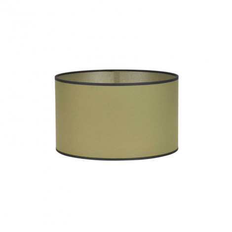 Abat-jour coton vert cylindrique et ruban noir|Abat Jour|Lampe Avenue