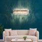 Lustre doré en cristal pampilles transparentes - Ariella|Lustre|Kosilum
