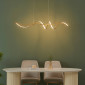 Grande suspension spirale dorée 120 cm de long - Lybella|Lustre|Kosilum