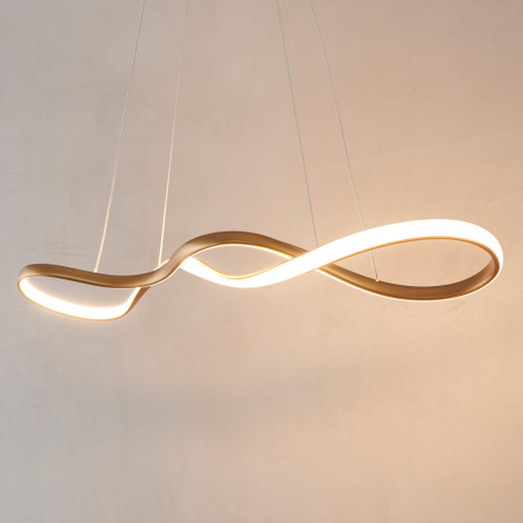 Suspension dorée longue vague LED 100 cm - Marceline|Suspensions|Kosilum Suspension dorée longue vague LED 100 cm - Marceline|Suspensions|Kosilum