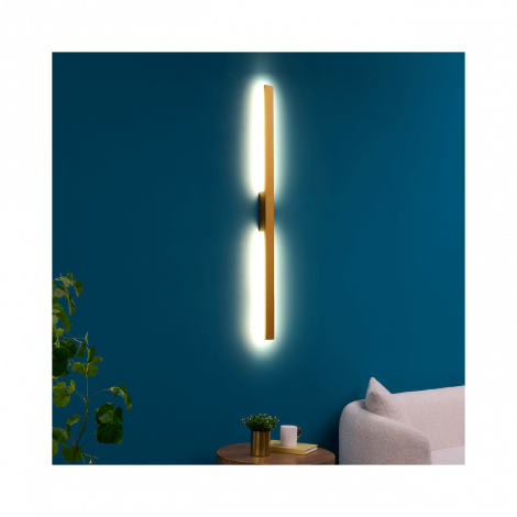 Applique ultra design minimaliste dorée LED extérieur - Sambai|Appliques murales|Kosilum