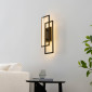 Applique double rectangle noir 50 cm éclairage indirect - Torello|Appliques murales|Kosilum