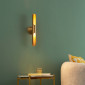Applique dorée cylindre creux double faisceaux 33 cm - Colti|Appliques murales|Kosilum