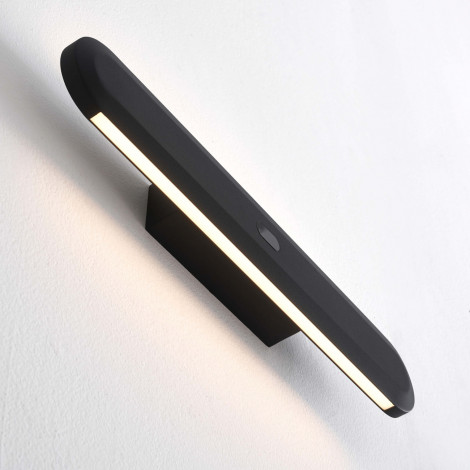 Applique d'intérieur noire LED dimmable avec détecteur - Aika|Appliques murales|Kosilum