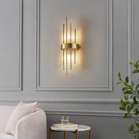 Applique luxueuse en verre et métal look art déco - Dania|Appliques murales|Kosilum