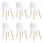 Lot de 6 Chaises "Taho" 86cm Blanc|Chaise|Paris Prix