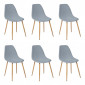 Lot de 6 Chaises "Taho" 86cm Gris|Chaise|Paris Prix