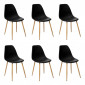 Lot de 6 Chaises "Taho" 86cm Noir|Chaise|Paris Prix