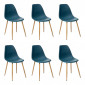 Lot de 6 Chaises "Taho" 86cm Bleu Marine|Chaise|Paris Prix