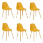 Lot de 6 Chaises "Taho" 86cm Ocre|Chaise|Paris Prix
