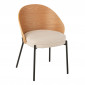 Chaise Design "Lone" 74cm Naturel & Beige|Chaise|Paris Prix