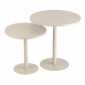 Lot de 2 Tables d'Appoint en Métal "Ice" 50cm Gris|Table Basse|Paris Prix