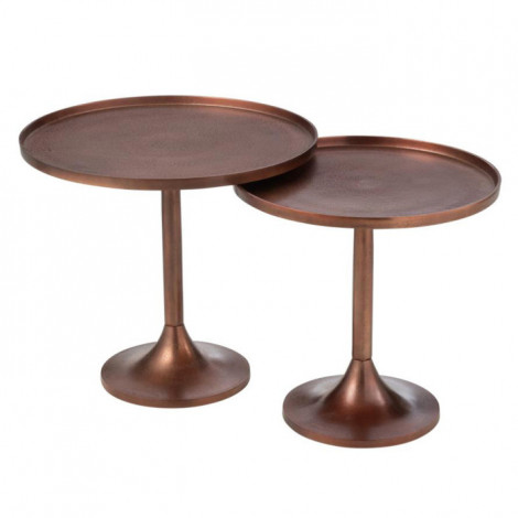 Lot de 2 Tables d'Appoint "Fone" 56cm Bronze|Table Basse|Paris Prix