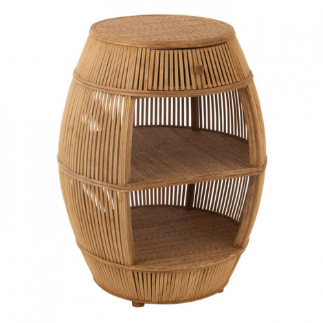 Table d'Appoint en Bambou "Barrel" 79cm Naturel|Table Basse|Paris Prix