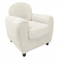 Fauteuil Club Côtelé "Scott" 89cm Beige|Fauteuil / Chauffeuse|Paris Prix