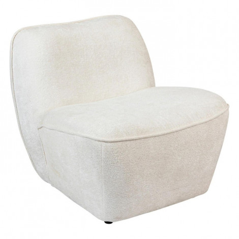 Chauffeuse Chenille "Minari" 81cm Blanc|Fauteuil / Chauffeuse|Paris Prix