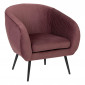 Fauteuil Design en Velours "Solaro" 78cm Prune|Fauteuil / Chauffeuse|Paris Prix