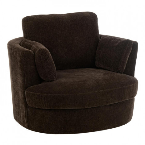 Fauteuil Pivotant "Swiv" 109cm Marron Foncé|Fauteuil / Chauffeuse|Paris Prix