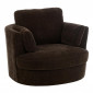 Fauteuil Pivotant "Swiv" 109cm Marron Foncé|Fauteuil / Chauffeuse|Paris Prix