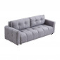 Canapé Convertible 3 Places "Arnaud" 225cm Gris Clair|Canape|Paris Prix