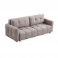 Canapé Convertible 3 Places "Arnaud" 225cm Taupe|Canape|Paris Prix