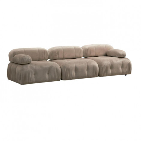 Canapé Modulable en Velours "Sherwood" 291cm Taupe|Canape|Paris Prix
