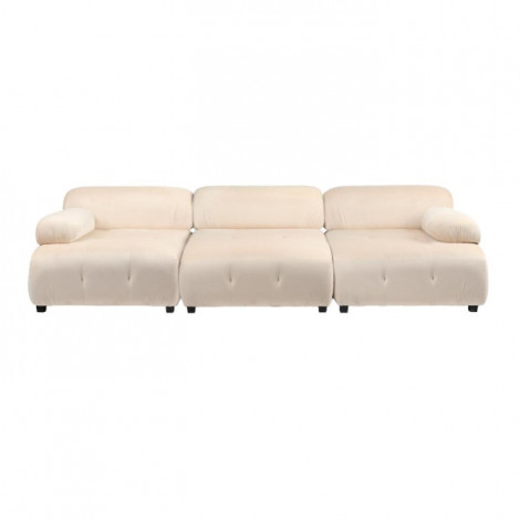 Canapé Modulable en Velours "Sherwood" 291cm Beige|Canape|Paris Prix