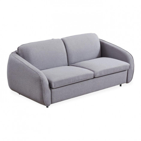 Canapé Convertible Express Tissu "Eldon" 200cm Gris Clair|Canape|Paris Prix
