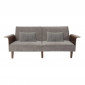 Canapé Convertible Côtelé "Scott" 205cm Taupe|Canape|Paris Prix