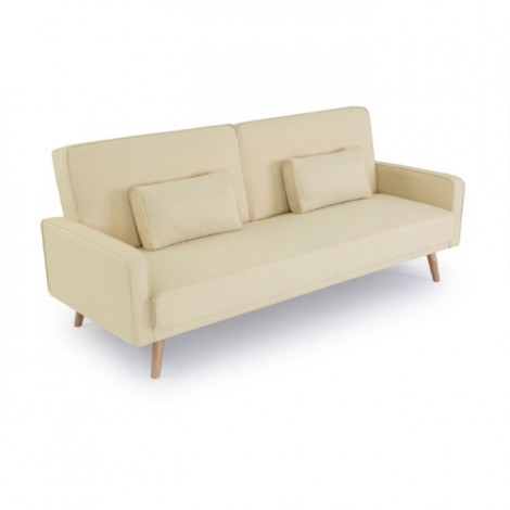 Canapé 3 Places Convertible "Scandi" 205cm Beige|Canape|Paris Prix