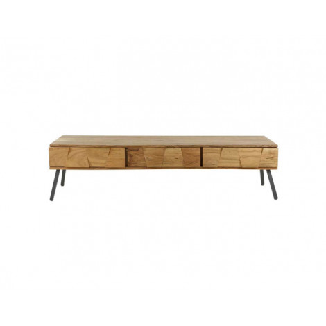 Jaipur - meuble tv - bois et noir - 180 cm|Meuble TV|BestMobilier
