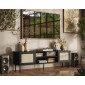 Jose - meuble TV - bois et jute - 180 cm|Meuble TV|BestMobilier