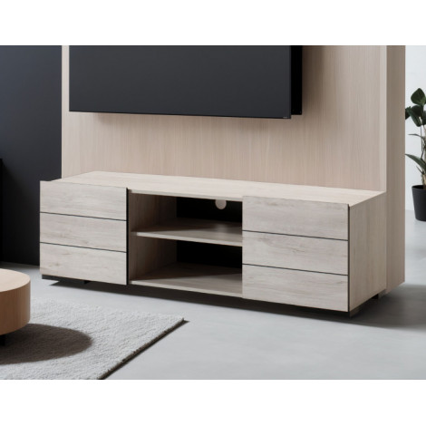 Maze - meuble TV - bois gris - 160 cm - style contemporain|Meuble TV|BestMobilier