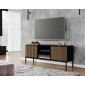 Savanna - meuble TV - bois et noir - 150 cm|Meuble TV|BestMobilier
