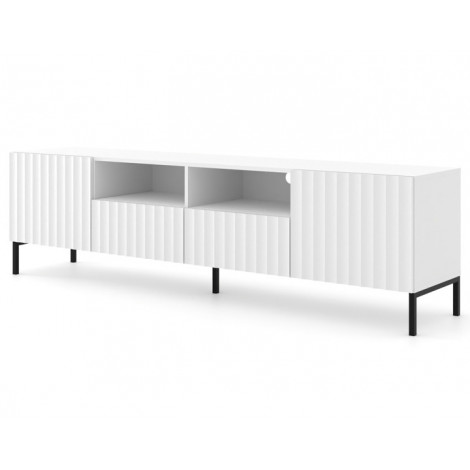 Lara - meuble tv - pieds noirs - 2 tiroirs - 200 cm|Meuble TV|BestMobilier