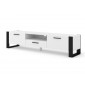 Donnely - meuble tv - blanc et noir - 200 cm|Meuble TV|BestMobilier