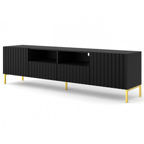 Lara - meuble tv - pieds dorés - 2 tiroirs - 200 cm|Meuble TV|BestMobilier